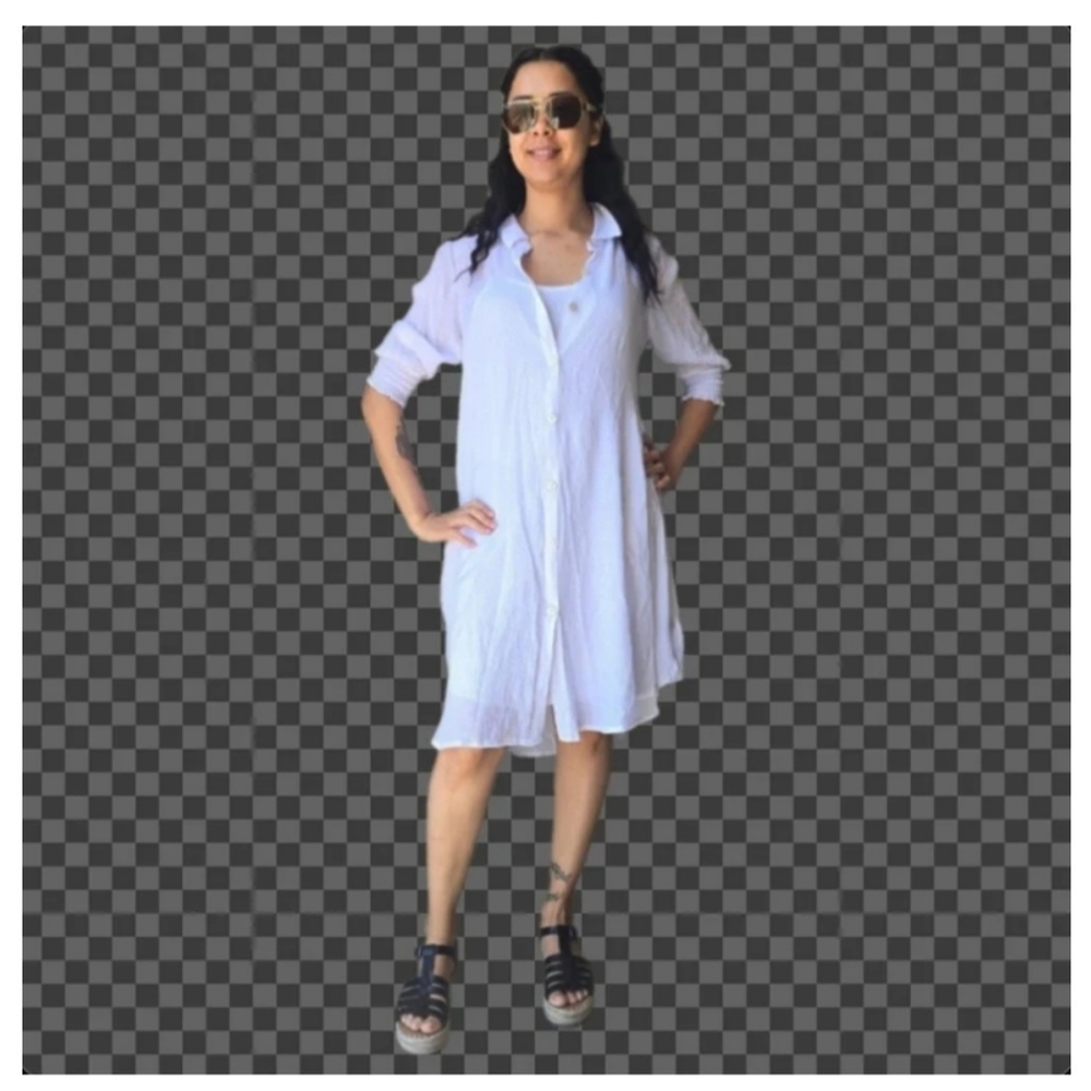 Button up shirt dress NWT (M)